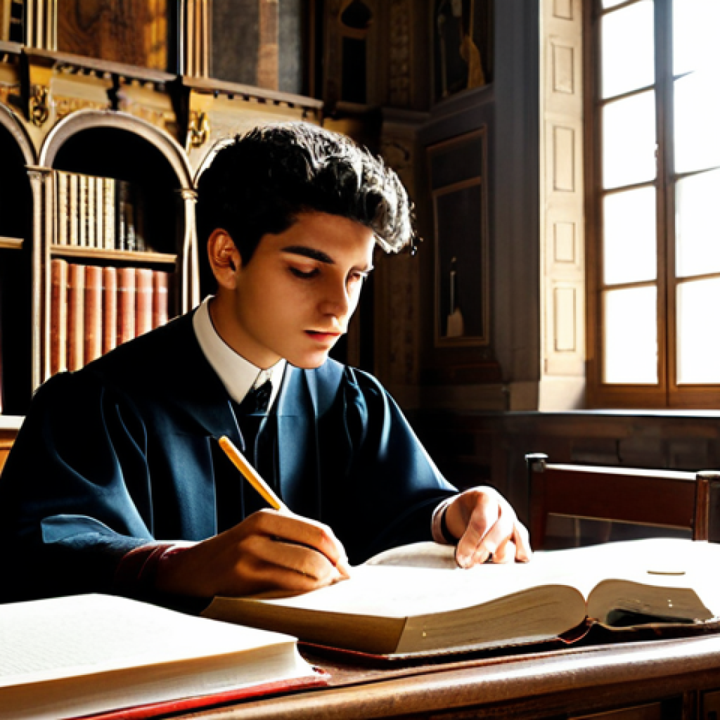 법률자문가의 자격증 준비 - The Aspiring Legal Mind in an Italian University Setting**
**Prompt:** A focused and determined youn...