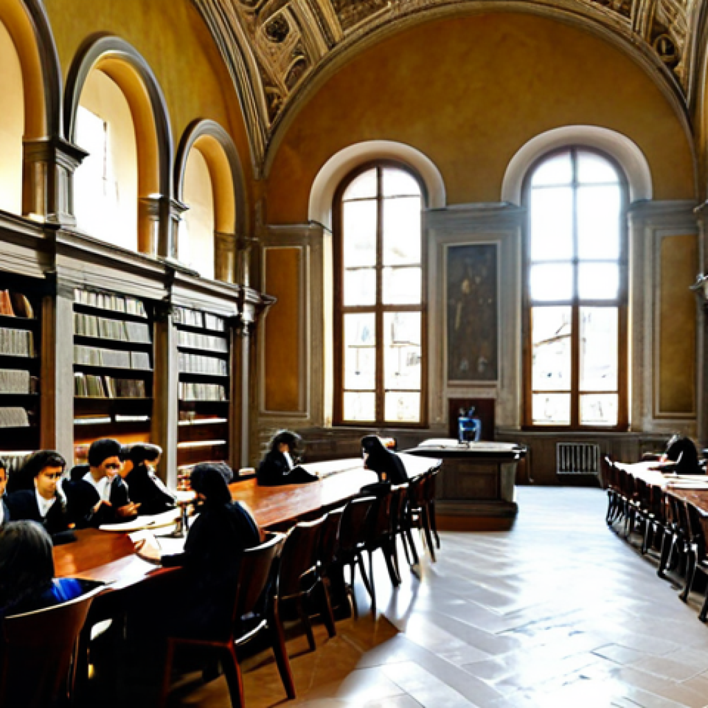 법률자문가 커리어 패스 - **Prompt 1: The Academic Foundation - Italian Law School**
    A vibrant and intellectual scene insi...