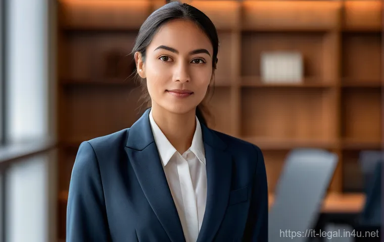 법률 자문가의 법적 서류 작성법 - **Prompt:** A male legal consultant, in his 40s, wearing a modern business casual outfit, stands con...