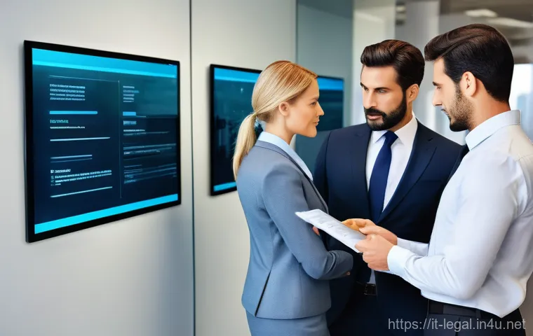 법률 자문가의 직무 효율화 - **Prompt:** "A diverse group of Italian legal professionals, impeccably dressed in modern business a...