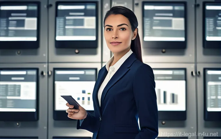 법률 자문가의 직무 효율화 - **Prompt:** "A focused, male Italian lawyer in his mid-40s, wearing a sharp suit and tie, sits at a ...