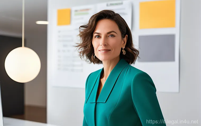 법률 이직 준비 과정 - **Prompt: The Reflective Professional at a Crossroads**
    "A sophisticated, well-dressed professio...