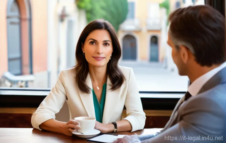 법률 자문가의 직무 분석 체크리스트 - **Prompt 2: AI Partnering for Legal Efficiency**
    "An attentive male Italian lawyer, mid-40s, wea...