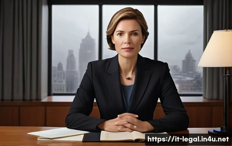 법률 자문가의 윤리적 책임 - **Prompt 1: Steadfast Professional Independence**
    A highly detailed, realistic image of a profes...