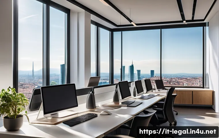 법률 자문가의 직무 효율적 개선 - A modern Italian legal office scene showcasing a diverse team of professionals collaborating seamles...